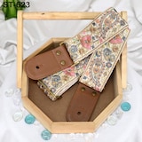 Tracolla regolabile per chitarra acustica, chitarra elettrica Fender, basso, ukulele in pelle, design boho, regalo blues unico per chitarrista, musicista, amico