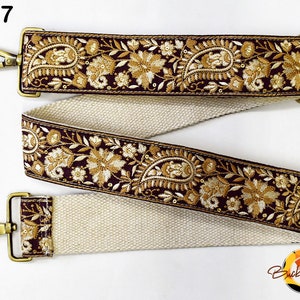 Bestickter Geldbörsengurt Crossbody Gurt für Geldbörsen Handtasche Boho Taschengurt Blumenstickerei Ersatzgurt Boho Gitarrengurt Geschenk für sie