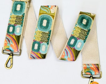 Replacement Handbag Boho Bag Strap Embroidered Camera Strap Crossbody Strap for Purses Embroidery Adjustable Guitar Strap Gift for Daughter