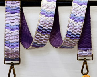 Correa cruzada de regalo para bolsos, correa de repuesto bordada, correa de bolso bordada, correa para bolsos bohemios, correa de guitarra bohemia, correa de bolso para ella