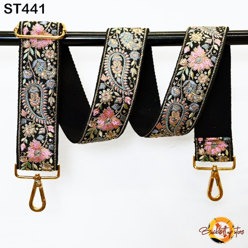 Embroidered Purse Strap Crossbody Strap for Purses Handbag Boho Bag