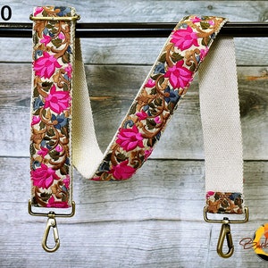 Bestickter Taschengurt Crossbody Gurt für Geldbörsen Boho Taschengurt Stickerei Ersatzgurt Boho Gitarrengurt Handtaschengurt Geschenk für sie