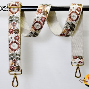 Bestickter Taschengurt Crossbody Gurt für Geldbörsen Boho Taschengurt Stickerei Ersatzgurt Boho Gitarrengurt Handtaschengurt Geschenk für sie