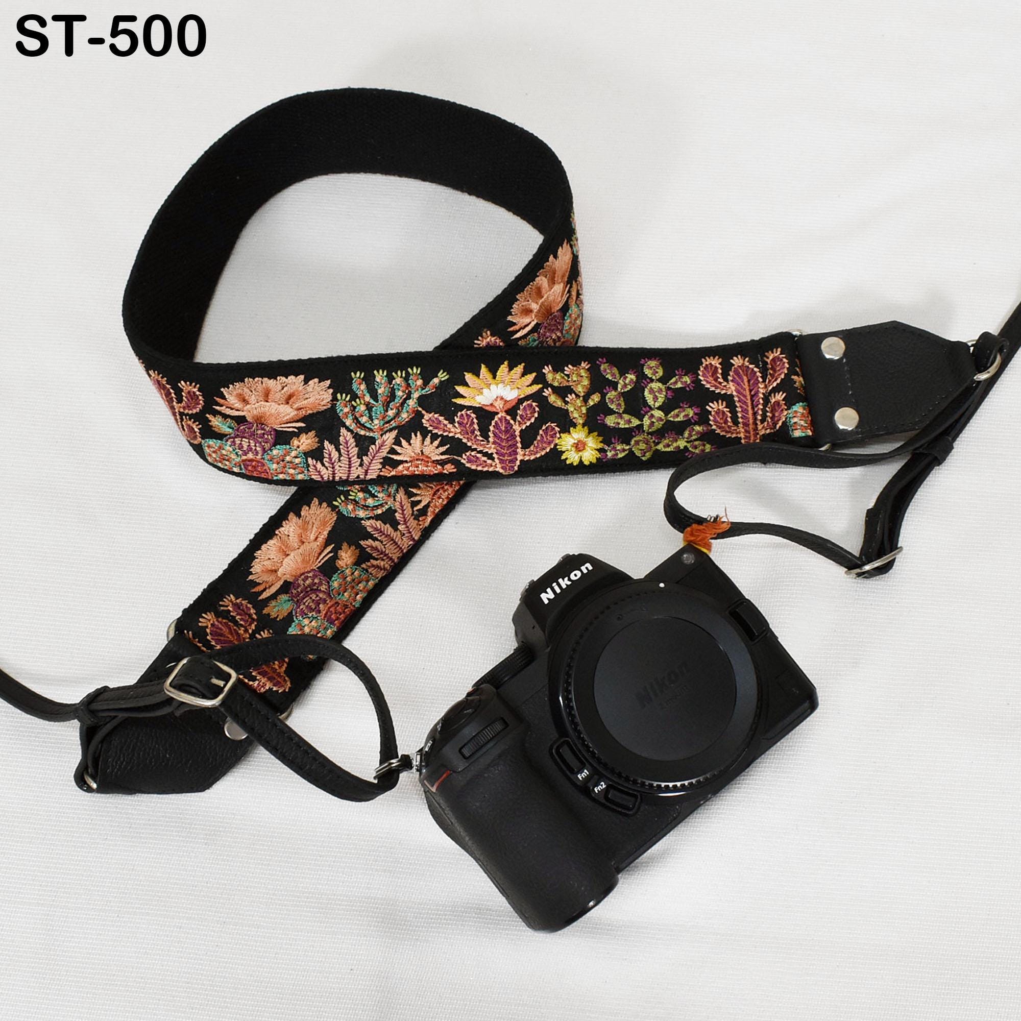 カメラストラップ 写真家用スリング レザーストラップ 刺繍入り DSLR
