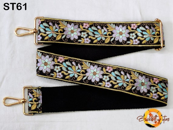 Black and‎ Gold Embroidered Strap Amazon.com: MUSIC FIRST Original Design, 2.4 inch width (6cm  main image 3