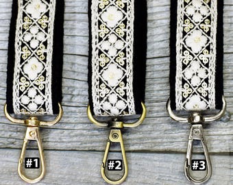 Embroidery Replacement Strap Purse Crossbody Strap for Messenger Bags Adjustable Embroidered Camera Strap Handbag Strap Gift for Christmas