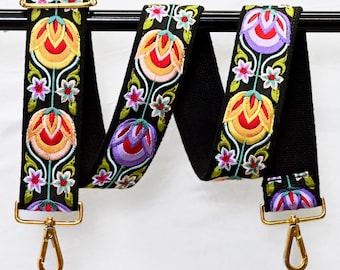Ersatzhandtaschengurt-Geschenk für Ferienzeit gestickter Kameragurt Crossbody-Gurt für Geldbörsen-Stickerei-verstellbarer Gitarrengurt