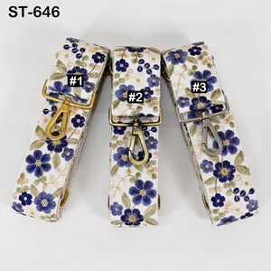 Embroidered Purse Strap Crossbody Strap for Purses Handbag Boho Bag Strap Floral Embroidery Replacement Strap Boho Guitar Strap Gift Wife image 3