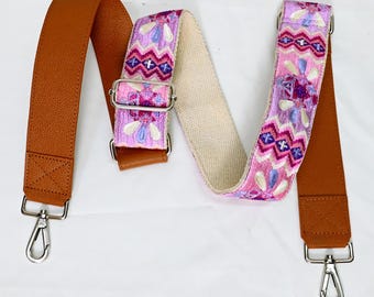 Alça de reposição para bolsa transversal de couro, alça ajustável, bolsa mensageiro, alça de ombro, bolsas bordadas, marrom, presente de aniversário para o pai.