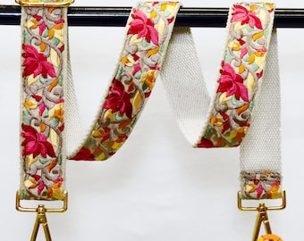 Alça transversal removível bordada para presente de mãe, ideal para bolsas e mochilas. Alça de reposição bordada para bolsas estilo boho, sacolas e guitarras.