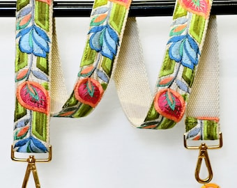 Cadeau voor moeder Borduurwerk vervangende riem Portemonneeriem Crossbodyriem voor portemonnees Geborduurde boho-tasriem Gitaarriem Handtasriem