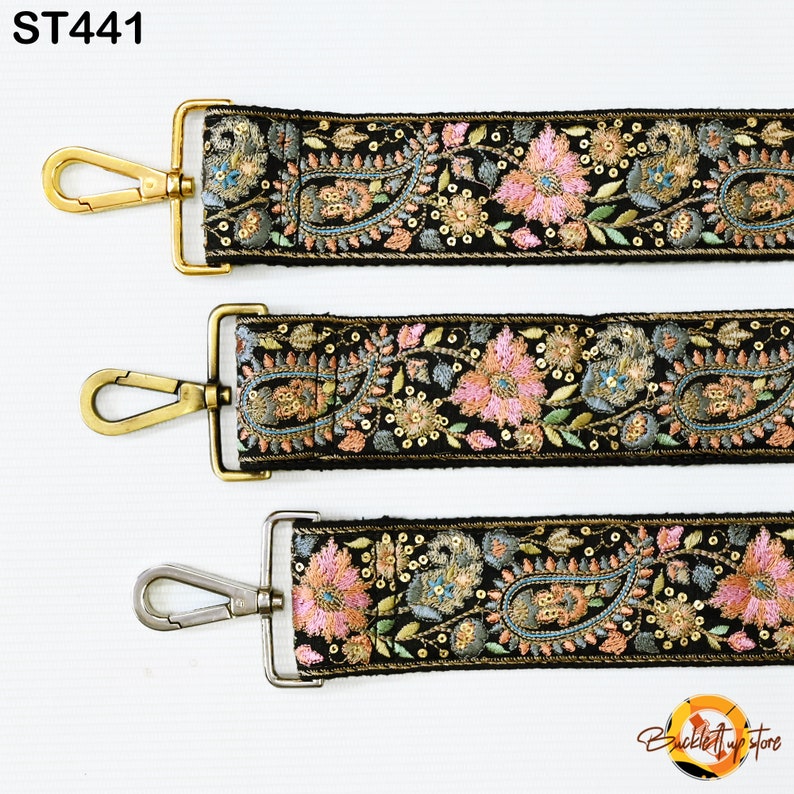 Embroidered Purse Strap Crossbody Strap for Purses Handbag Boho Bag