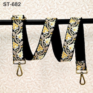 Embroidered Purse Strap Crossbody Strap for Purses Boho Bag Strap Embroidery Replacement Strap Guitar Strap Handbag Strap gift for Mother