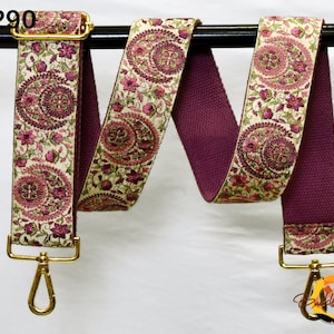 Wein Stickerei Ersatz Geldbörse Gurt Crossbody Gurt für Geldbörsen Boho Taschengurt Boho Gitarrengurt Handtasche Gurt Geschenk für sie