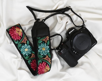 Black Leather Strap Camera Neck Shoulder Strap Sling Strap Photographer DSLR Camera Accessories Camera Holder Christmas Gift Brother, Friend