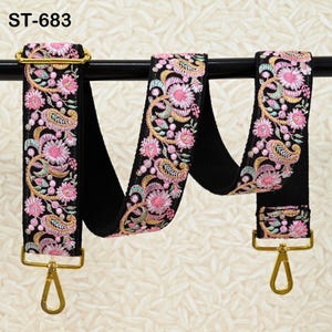 Replacement Purse Strap Crossbody Strap for Purses Detachable Embroidered Bag Strap Embroidery Guitar Strap Handbag Strap Gift Fathers Day