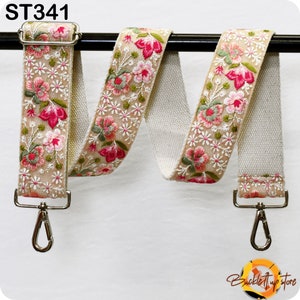Bestickter Taschengurt Crossbody Gurt für Geldbörsen Boho Bage Strap Stickerei Ersatzgurt Boho Gitarrengurt Handtaschengurt Geschenk für sie