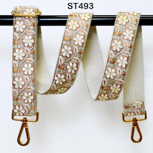 Replacement Strap Tote Messenger Bags Strap for Purses Shoulder Crossbody Straps Embroidered Boho Guitar Strap Handbag Strap Gift for Mother