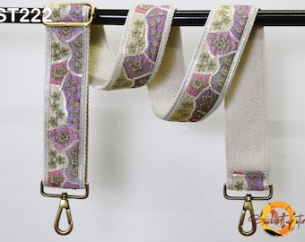 Vervangende riem portemonnee riem crossbody verstelbare riem voor portemonnees geborduurde boho tassen riem boho gitaarriem handtas riem cadeau voor haar