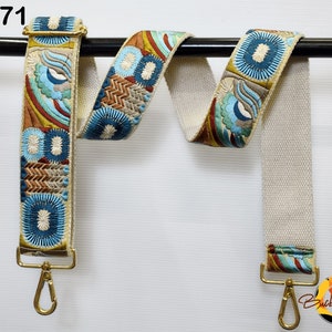 Replacement Handbag Boho Bag Strap Embroidered Camera Strap Crossbody Strap for Purses Embroidery Adjustable Guitar Strap Gift for Daughter