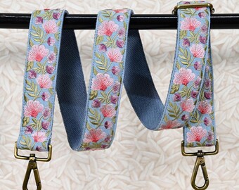 Embroidered Canvas Bag Strap Purse Strap Messenger Crossbody Strap for Purses Handbag Embroidery Replacement Strap Boho Guitar Strap Gift