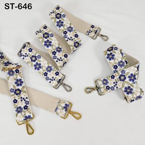 Embroidered Purse Strap Crossbody Strap for Purses Handbag Boho Bag Strap Floral Embroidery Replacement Strap Boho Guitar Strap Gift Wife image 6