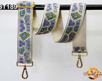 Vervangende riem portemonnee riem crossbody riem voor portemonnees geborduurde boho tassen riem boho gitaarband borduurwerk handtas riem cadeau voor haar
