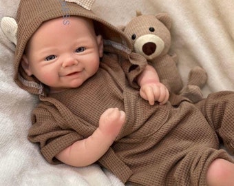 42cm Lifelike Silicone Baby Doll: Handmade Reborn Girl, Collector&#39;s Gift