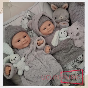 14-Inch Full Body Silicone Reborn Baby Dolls - Adorable Lifelike Girl and Boy Soft Dolls with Cute Smiles and safe for your kids
