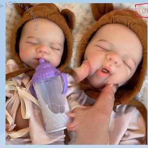 13-Inch Open Mouth Silicone Reborn Baby Doll | Full-Body Soft Platinum Silicone Newborn Girl Doll for Kids | Realistic Pascale Design
