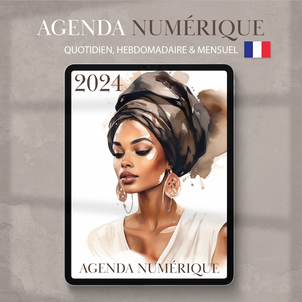 AGENDA DIGITAL 2024 en français | Planner pour Goodnotes, Notability & Xodo | Agenda numérique pour iPad  | Planificateuer avec hyperliens