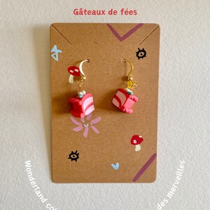 boucles d’oreilles gâteaux de fées