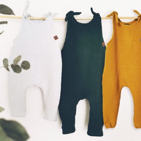 Musselin Jumper Romper Overall Strampler Baby Kleinkind Kind