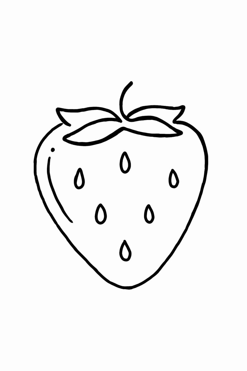 A Set of 5 Fruits Colouring Pages Prints,fruits Colouring Prints ...