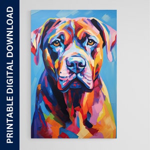 Cane Corso Dog Poster, Dog Art, Artwork, Gift, Poster, Print, Wall Art, Home Décor, Digital Download, Printable Wall Art