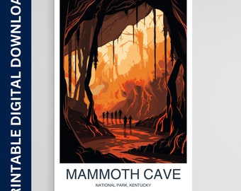 Mammoth Cave National Park Poster, Kentucky Print, Wall Art, Gift, Home Decor, Travel, Printable Wall Art, Digital Download