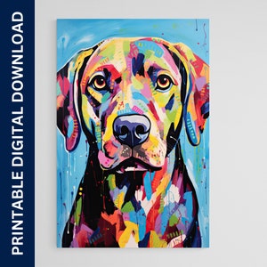 Labrador Retriever Dog Poster, Matisse Dog Art, Artwork, Gift, Poster, Print, Wall Art, Home Décor, Digital Download, Printable Wall Art