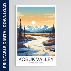 Kobuk Valley National Park Poster, Alaska Print, Wall Art, Gift, Home Decor, Travel, Printable Wall Art, Digital Download