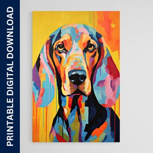 Bloodhound Dog Poster, Dog Art, Artwork, Gift, Poster, Print, Wall Art, Home Décor, Digital Download, Printable Wall Art