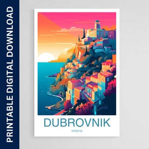 Dubrovnik Print, Dubrovnik Home Decor, Dubrovnik Wall Art for Croatia Enthusiast, Gift Wall Hanging, Printable Digital Download