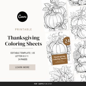 Thanksgiving Coloring Sheets