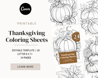 Thanksgiving Coloring Sheets