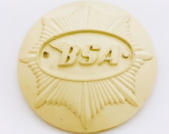 Insignias de fibra de vidrio para tanque de motocicleta BSA (juego en blanco y negro)