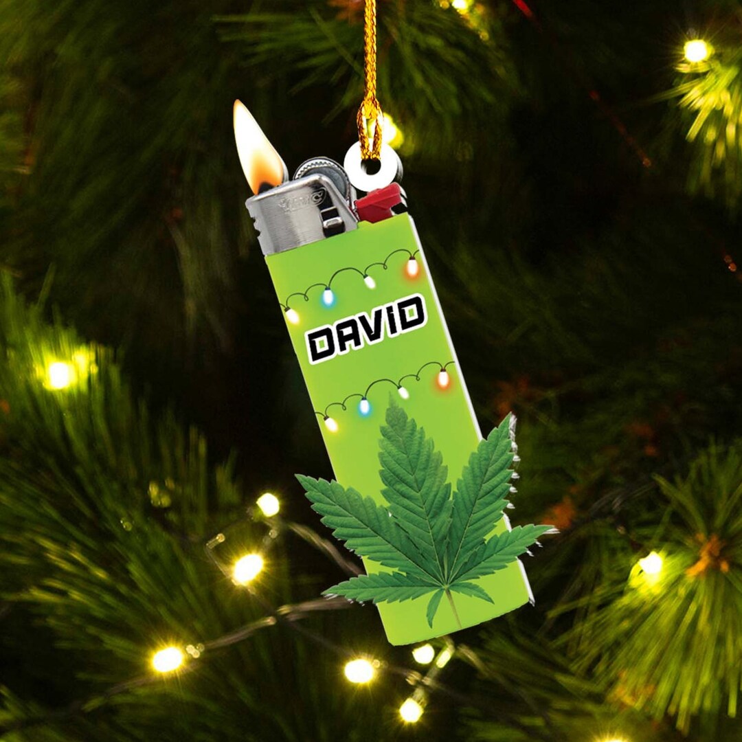 Cannabis Light Acrylic Ornament Marijuana Lover Ornaments - Etsy