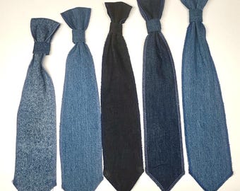 Corbatas vaqueras lisas para manualidades, costura y proyectos de reciclaje.