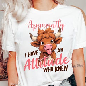 Highland Cow Png Sublimation Printable, Funny Cows Png, Dtf Designs, Scottish Cow Png, Retro Trendy Design, Sarcastic Shirt Png