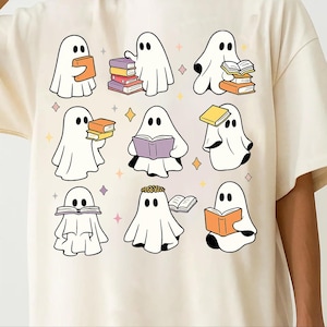 Funny Book Lover Halloween PNG, Cute Ghost Book Nerd, Ghost Halloween PNG, Ghost PNG, Teacher Png, Librarian Sublimation, Spooky Season Png