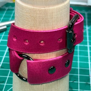 Bondage bracelet  discreet leather restraint cuffs