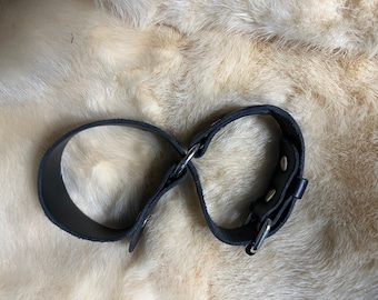 Bondage bracelet  discreet leather restraint cuffs     Shipping included for domestic orders.