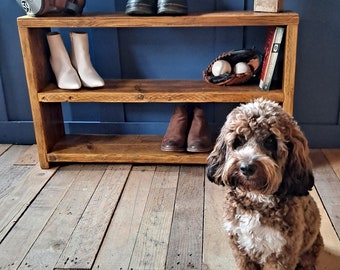 Upcycled Scaffold Board Wooden Shoe Stand